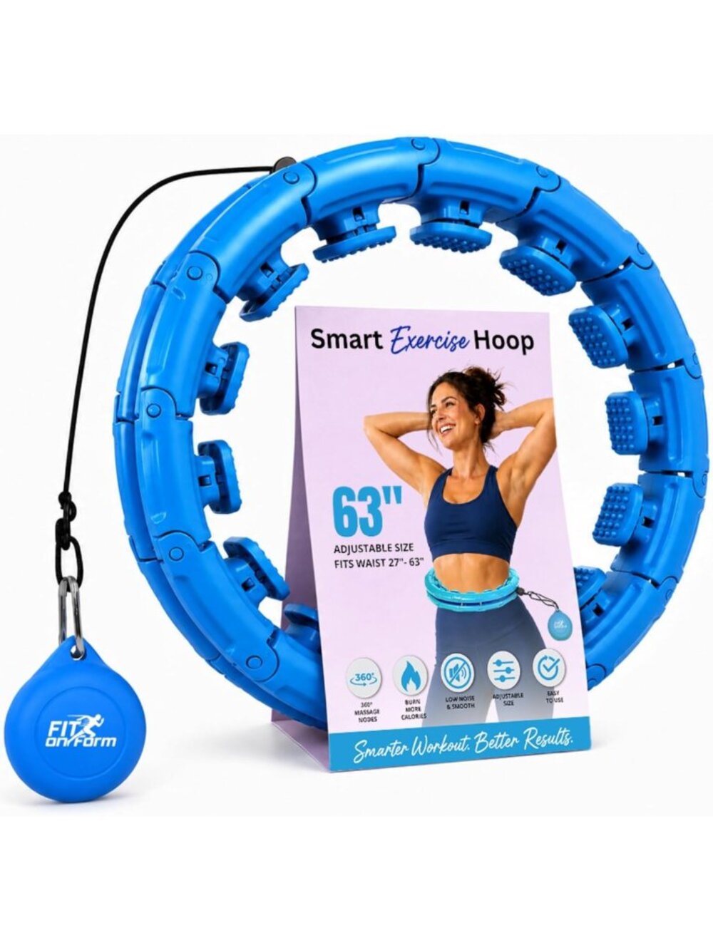 Weighted Hula Hoop for Adults - Smart Exercise Hoop for Weight Loss & Abs